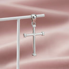 Sterling Silver 925 Minimalist Unisex Cross Pendant "Fidelis"
