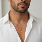 Sterling Silver 925 Minimalist Unisex Cross Pendant "Fidelis"