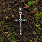Sterlingsilber 925 strukturierter Kreuzanhänger „X“