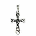 Sterling Silver 925 Unisex Celtic Knot Cross Filigree Pendant "Gael"