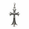 Sterling Silver 925 Unisex Double Cross Pendant "Vesper"