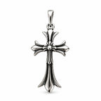 Sterling Silver 925 Unisex Double Cross Pendant "Vesper"