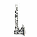 Sterling Silver 925 Viking Axe Unisex Pendant "Hrafn"