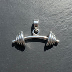 Sterling Silver 925 Dumbbell Barbell Pendant "Victor"