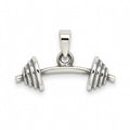 Sterling Silver 925 Dumbbell Barbell Pendant "Victor"