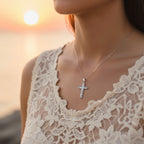 Sterling Silver 925 Cross Pendant "Floret"