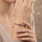Red String Bracelet with Sterling Silver 925 Tree of Life Charm “Red Harmony”