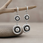 Sterling Silver 925 Dangle Drop Earrings “Twins”