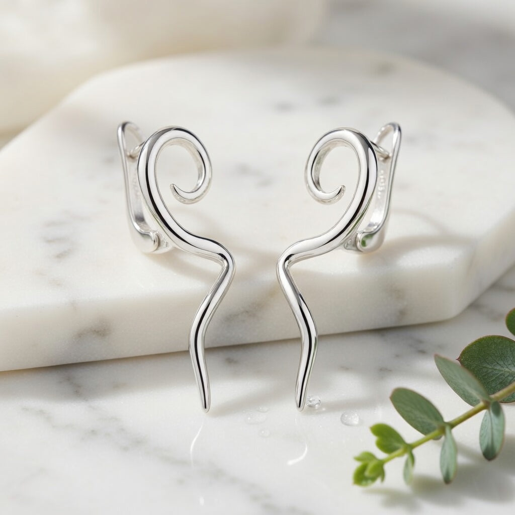 Sterling Silver 925 Earrings “Mystic Flow”