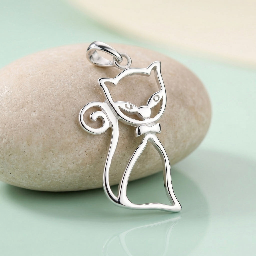 Sterling Silver 925 Cat Pendant "Felix"