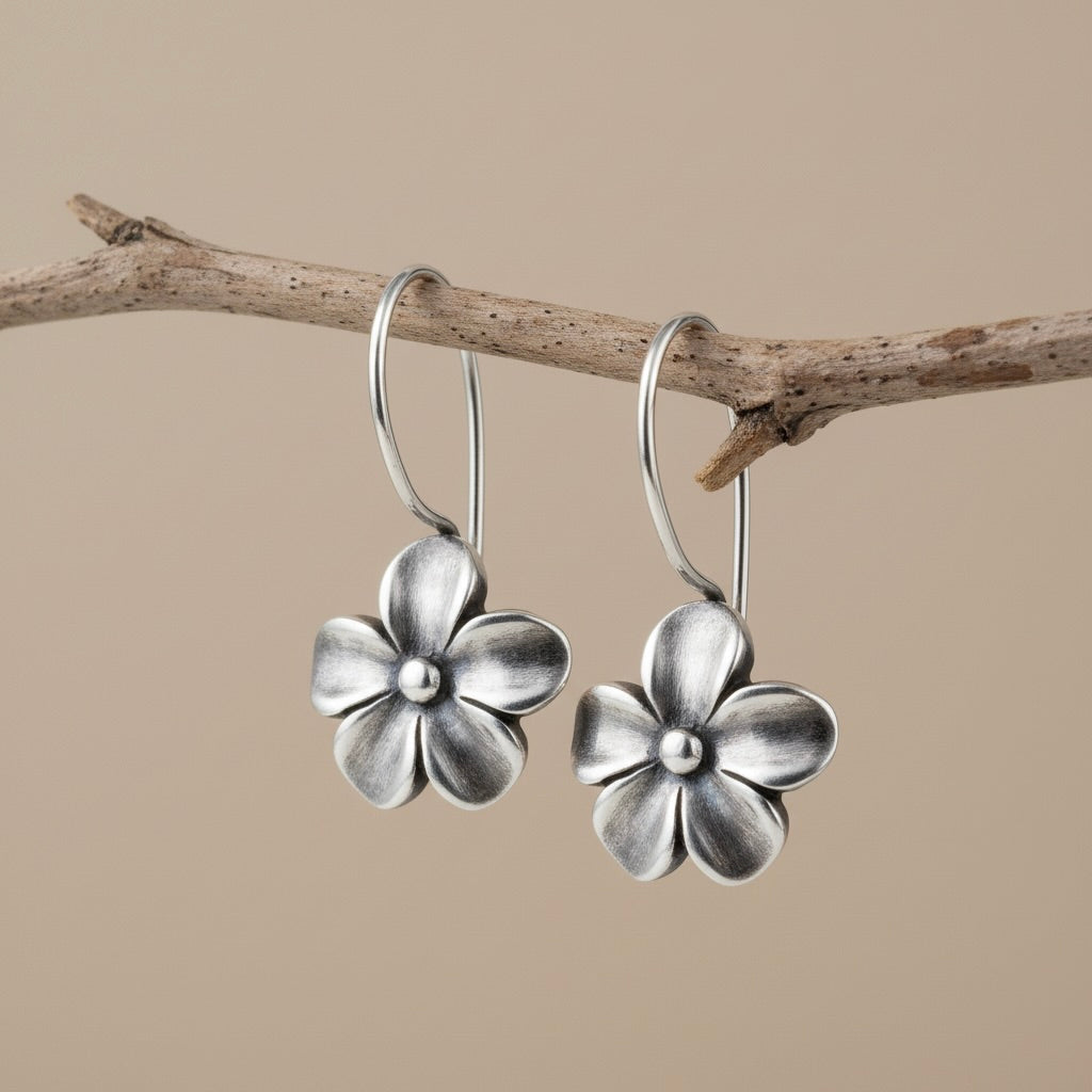 Sterling Silver 925 Drop Earrings “Spring Blossom”