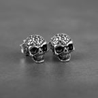 Sterling Silver 925 Skull Stud Earrings "Maverick"
