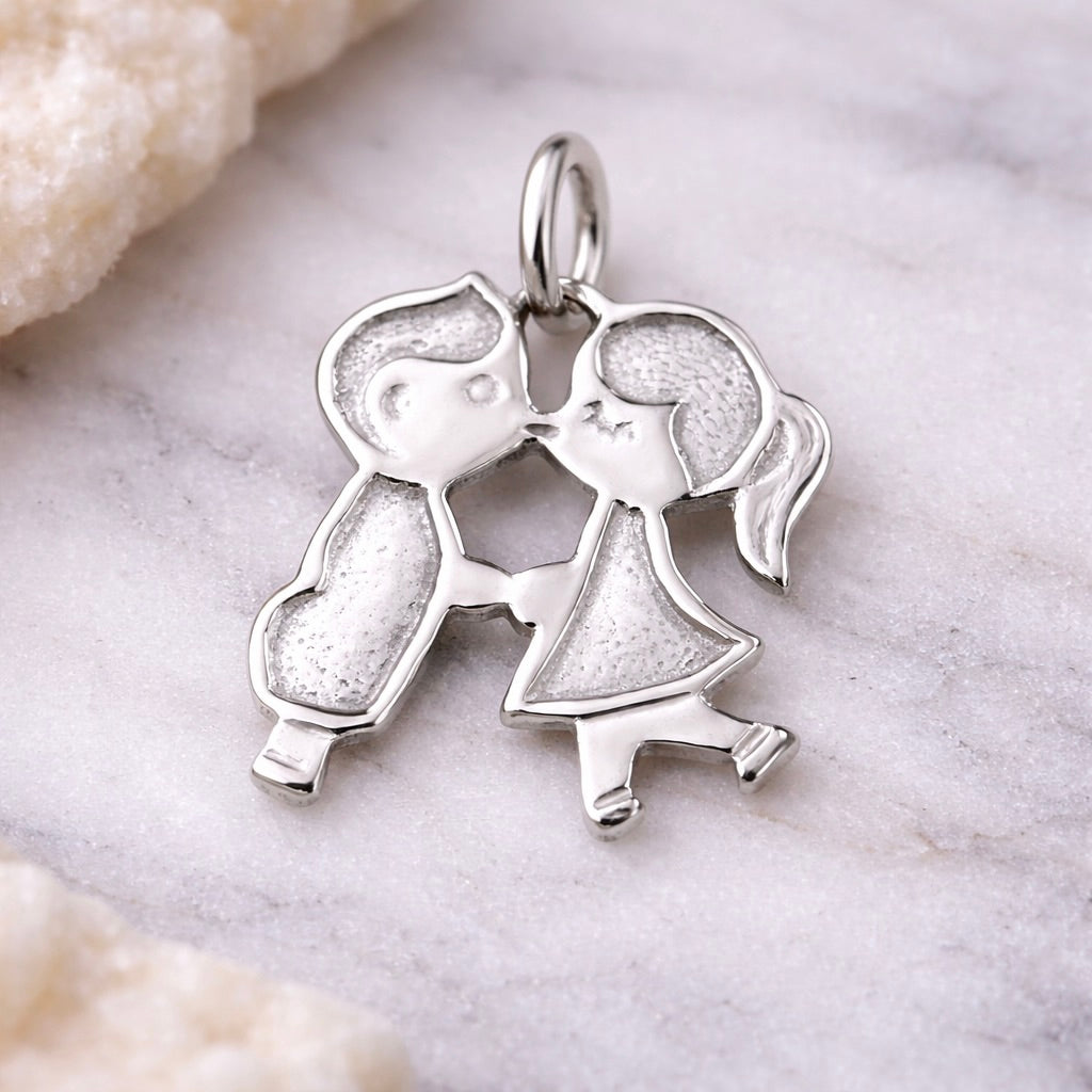 Sterling Silver 925 Pendant "First Kiss"
