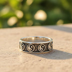 925er Sterling Silber Yin Yang Bandring „Black&White“