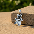 Silber 925 Bären-Anhänger oxidiert „Cuddle Teddy“