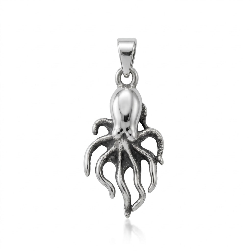 Sterling Silver 925 Octopus Pendant "Kraken"
