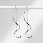 Sterling Silver 925 Spiral Threader Earrings "Twirl Twist"