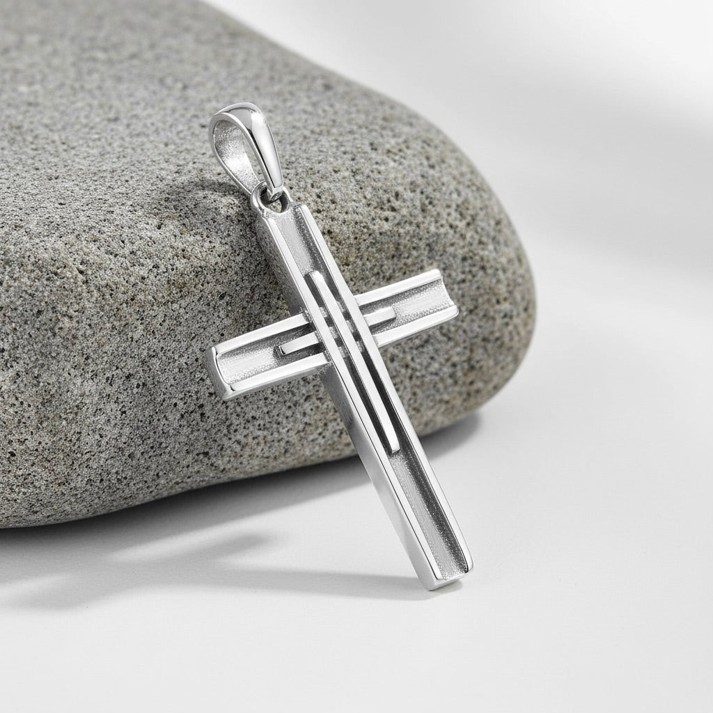 Sterling Silver 925 Cross Pendant “Glory Path”