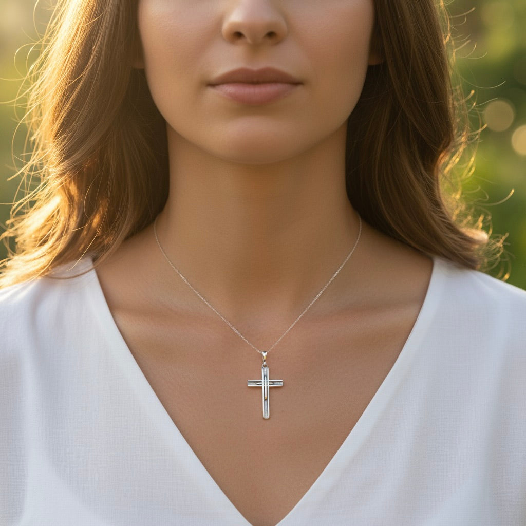 Kreuzanhänger aus Sterlingsilber 925 „Glory Path“