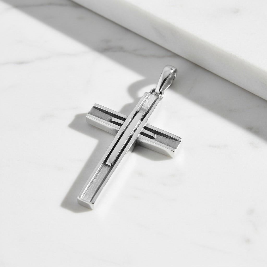 Sterling Silver 925 Cross Pendant “Glory Path”