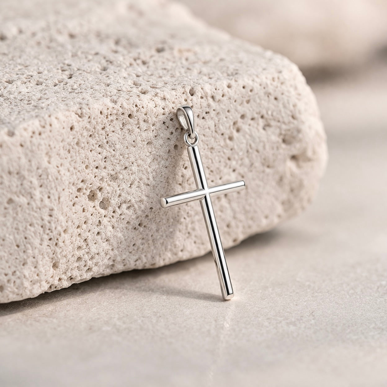 Sterling Silver 925 Minimalist Cross Pendant “Pure Faith”