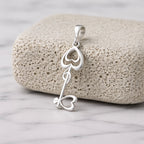 Sterling Silver 925 Key Pendant "Key to My Heart"