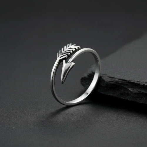 Sterling Silver 925 Arrow Wrap Ring Adjustable Sizes "Macan"