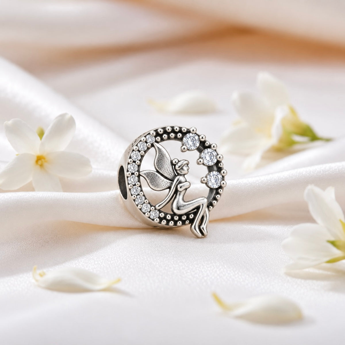 Sterling Silver 925 Sparkling Bracelet Bead Charm "Pixie"