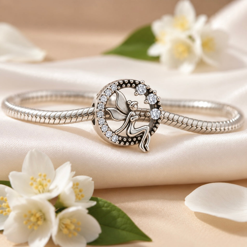 Sterling Silver 925 Sparkling Bracelet Bead Charm "Pixie"