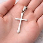 Sterling Silver 925 Cross Pendant "Simple Grace"
