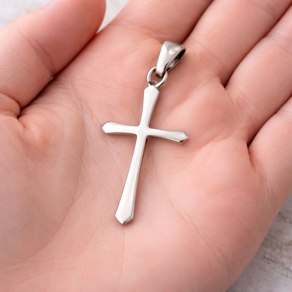 Sterling Silver 925 Cross Pendant "Simple Grace"