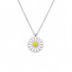 Halskette „Bellis“ aus Sterlingsilber 925 mit Gänseblümchen-Anhänger, Gelbgold vergoldet