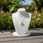 Sterling Silver 925 CZ Daisy Flower Pendant Necklace "Lulu"