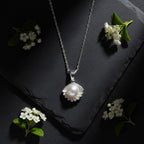 Sterling Silver 925 Pearl Necklace Pendant "Shelly"