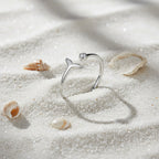 Sterling Silver 925 Mermaid Tail CZ Wrap Adjustable Ring "Marina"