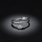 Sterling Silver 925 Adjustable CZ Gemstones Ring "Twyla"