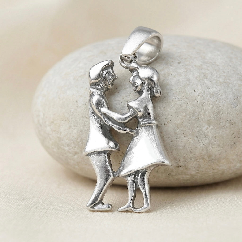 Sterling Silver 925 Dancing Couple Pendant "Waltz"