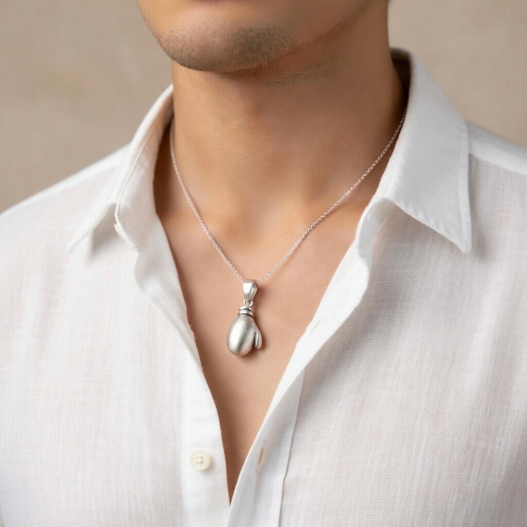 Sterling Silver 925 Boxing Glove Pendant "Champion"