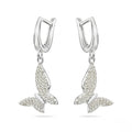 Sterling Silver 925 Dangle Drop CZ Earrings “Butterfly Dreams”