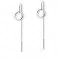 Sterling Silver 925 Long Chain Threader Earrings “Loop”