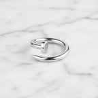 Sterling Silver 925 Nail Wrap Ring "Oryx"