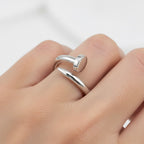Sterling Silver 925 Nail Wrap Ring "Oryx"