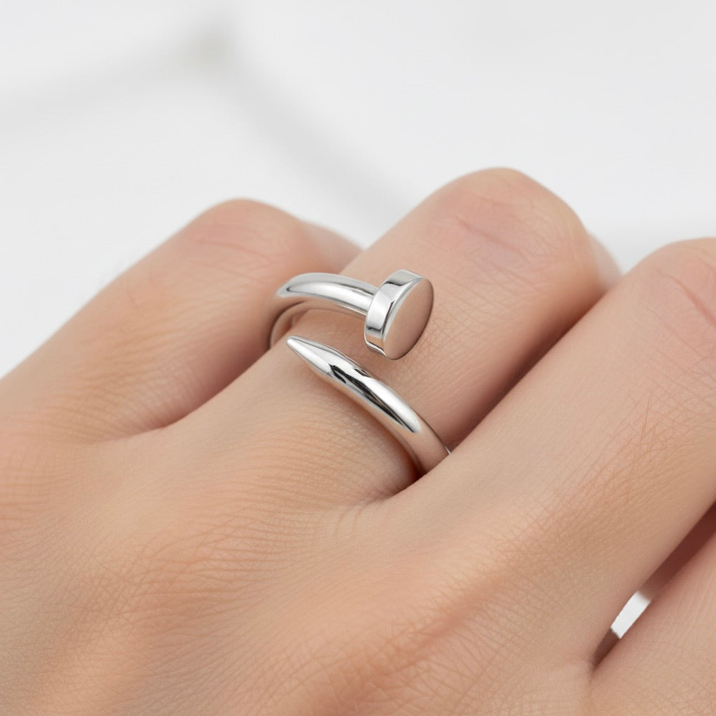 Sterling Silver 925 Nail Wrap Ring "Oryx"