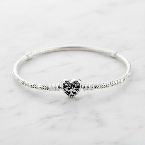 Charm Bracelet Sterling Silver 925 Snake Chain Bracelet "Tuana"