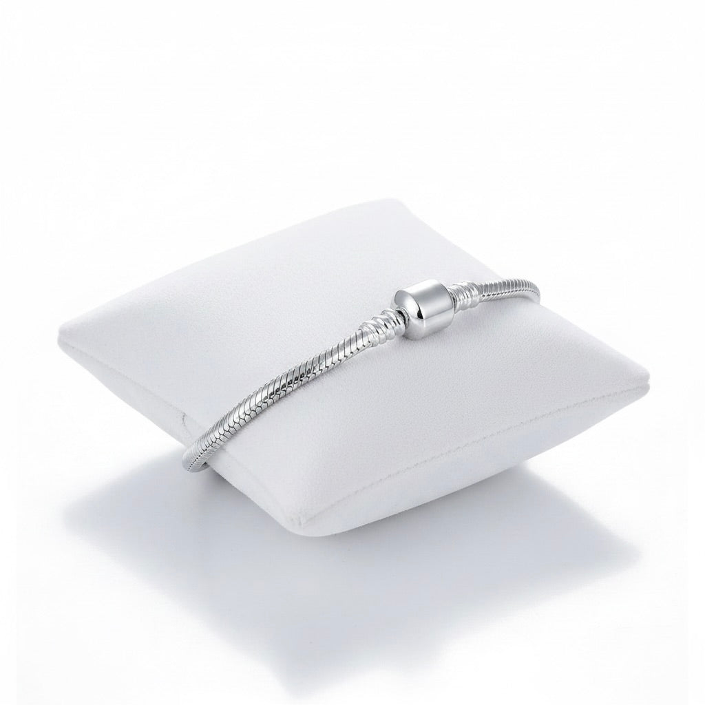 Charm Bracelet Sterling Silver 925 Snake Chain Minimalist Bracelet "Maya"