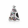 Sterling Silver 925 Colourful Christmas Tree Bracelet Charm “Noel”