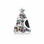 Sterling Silver 925 Colourful Christmas Tree Bracelet Charm “Noel”