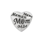 Sterling Silver 925 Heart Bracelet Bead Charm "Mum"