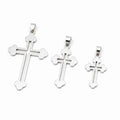 Sterling Silver 925 Trefoil Cross Pendant "Triad"