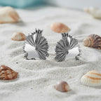 Sterling Silver 925 Oxidised Sunburst Earrings “Abstract Flare”